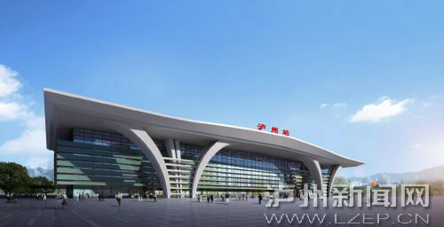 瀘州城北高鐵站設(shè)計圖(側(cè)面)